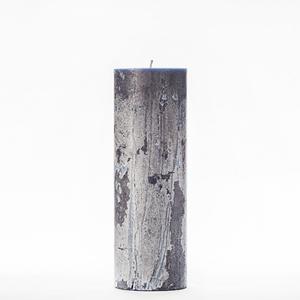 3x9 Blue Frosted Pillar Candle