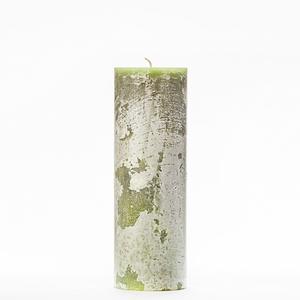 3x9 Green Frosted Pillar Candle