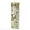 3x9 Green Frosted Pillar Candle