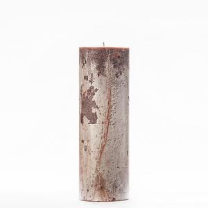 3x9 Brown Frosted Pillar Candle