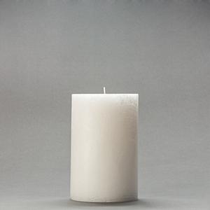 4x6 White Frosted Pillar Candle