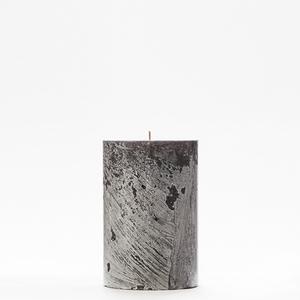 4x6 Black Frosted Pillar Candle