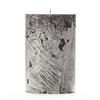 4x6 Black Frosted Pillar Candle