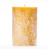 4x6 Yellow Frosted Pillar Candle