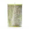 4x6 Green Frosted Pillar Candle