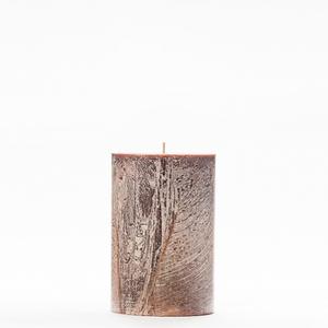 4x6 Brown Frosted Pillar Candle