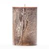 4x6 Brown Frosted Pillar Candle