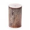 4x6 Brown Frosted Pillar Candle
