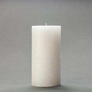 4x8 White Frosted Pillar Candle