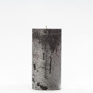 4x8 Black Frosted Pillar Candle