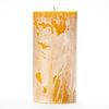 4x8 Yellow Frosted Pillar Candle