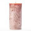 4x8 Orange Frosted Pillar Candle