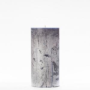4x8 Blue Frosted Pillar Candle