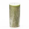 4x8 Green Frosted Pillar Candle