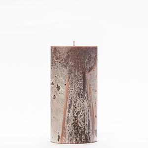 4x8 Brown Frosted Pillar Candle