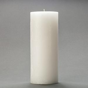 4x10 White Frosted Pillar Candle