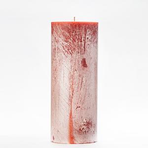 4x10 Orange Frosted Pillar Candle