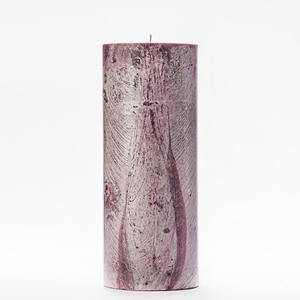 4x10 Purple Frosted Pillar Candle