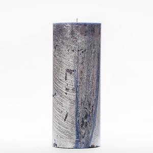 4x10 Blue Frosted Pillar Candle