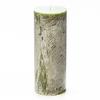 4x10 Green Frosted Pillar Candle