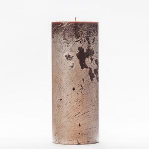 4x10 Brown Frosted Pillar Candle