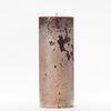 4x10 Brown Frosted Pillar Candle