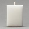 3x3x4 White Frosted Square Pillar Candle