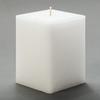 3x3x4 White Frosted Square Pillar Candle