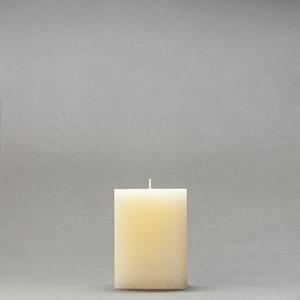 3x3x4 Ivory Frosted Square Pillar Candle