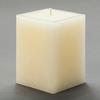 3x3x4 Ivory Frosted Square Pillar Candle