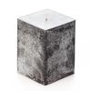 3x3x4 Black Frosted Square Pillar Candle
