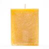 3x3x4 Yellow Frosted Square Pillar Candle