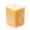 3x3x4 Yellow Frosted Square Pillar Candle