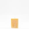 3x3x4 Yellow Frosted Square Pillar Candle