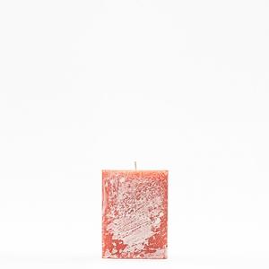 3x3x4 Orange Frosted Square Pillar Candle