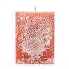 3x3x4 Orange Frosted Square Pillar Candle