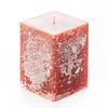 3x3x4 Orange Frosted Square Pillar Candle
