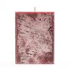 3x3x4 Red Frosted Square Pillar Candle