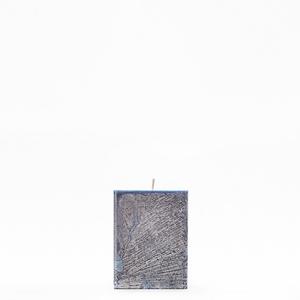 3x3x4 Blue Frosted Square Pillar Candle