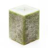 3x3x4 Green Frosted Square Pillar Candle
