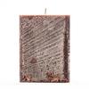 3x3x4 Brown Frosted Square Pillar Candle