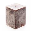 3x3x4 Brown Frosted Square Pillar Candle