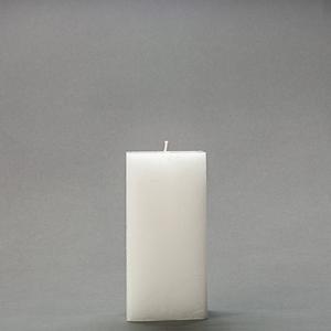 3x3x6 White Frosted Square Pillar Candle