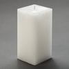 3x3x6 White Frosted Square Pillar Candle