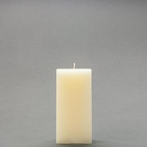 3x3x6 Ivory Frosted Square Pillar Candle