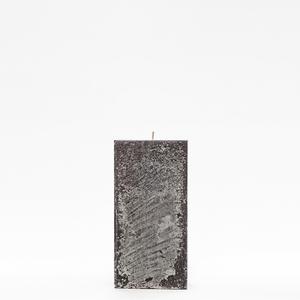 3x3x6 Black Frosted Square Pillar Candle