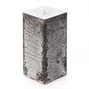 3x3x6 Black Frosted Square Pillar Candle
