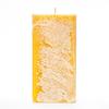 3x3x6 Yellow Frosted Square Pillar Candle