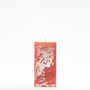 3x3x6 Orange Frosted Square Pillar Candle