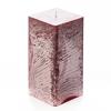 3x3x6 Red Frosted Square Pillar Candle